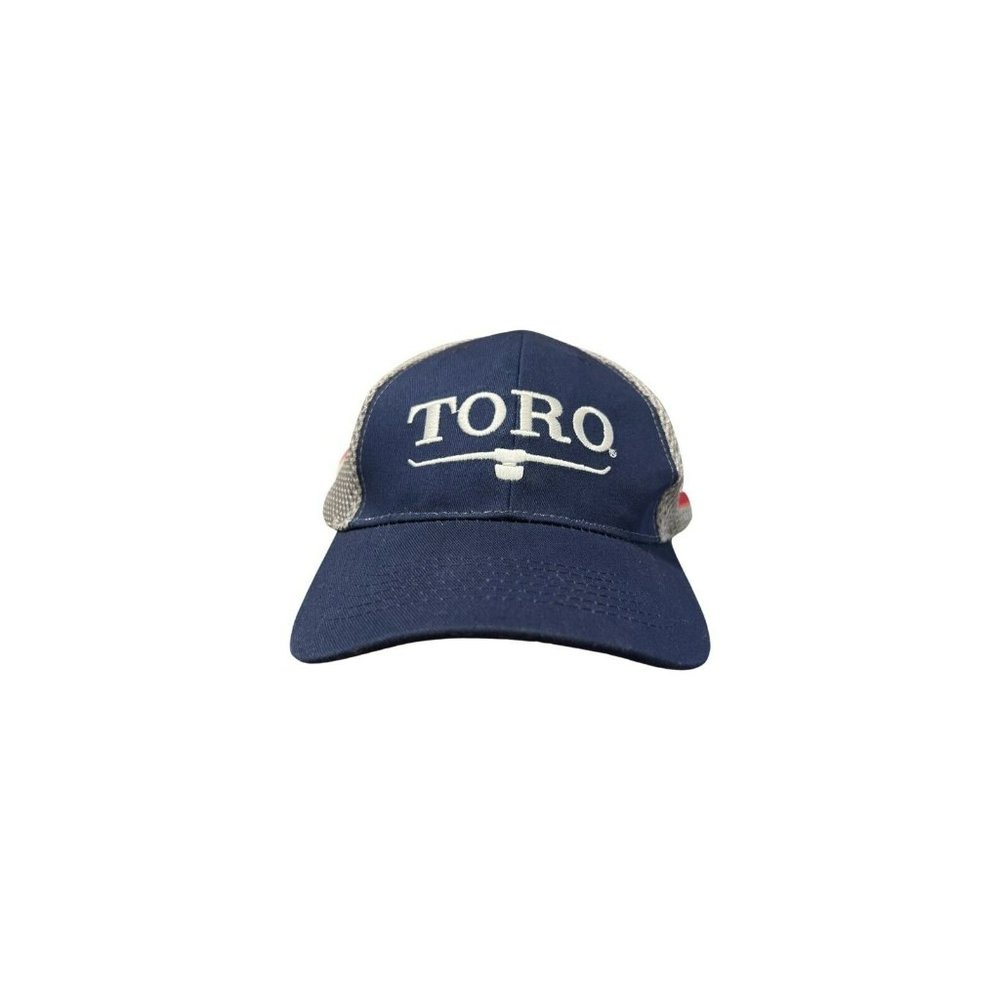 TORO Blue Gray Hat Mesh Strap Back Baseball Style Cap Advertising Lawnmower